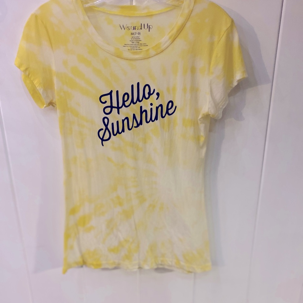 Hello sunshine bleach dye shirt